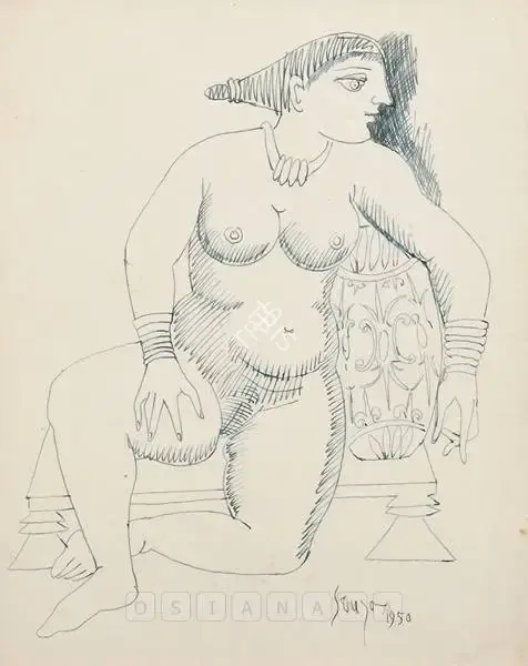 F.N. Souza (Artist), Untitled, 1950, Drawing