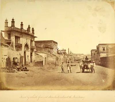 Felice Beato (Photographer), The Road by which General Henry Havelock entered the Residency, Lucknow, 1858, Antiquarian Photograph