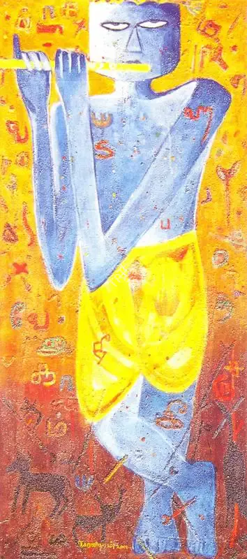 K. Muralidharan (Artist), Krishna, 2001, Painting