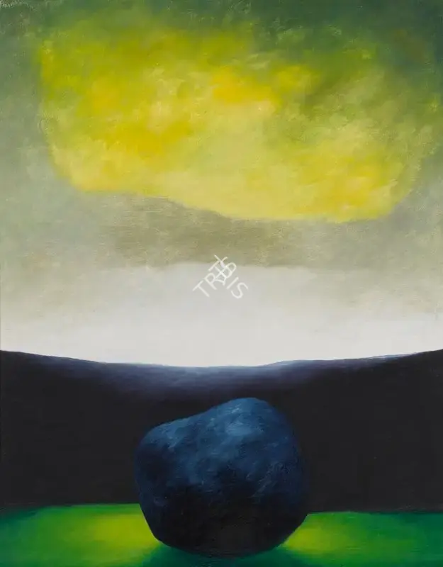 Paramjit Singh (Artist), The Blue Rock, 1974, Painting
