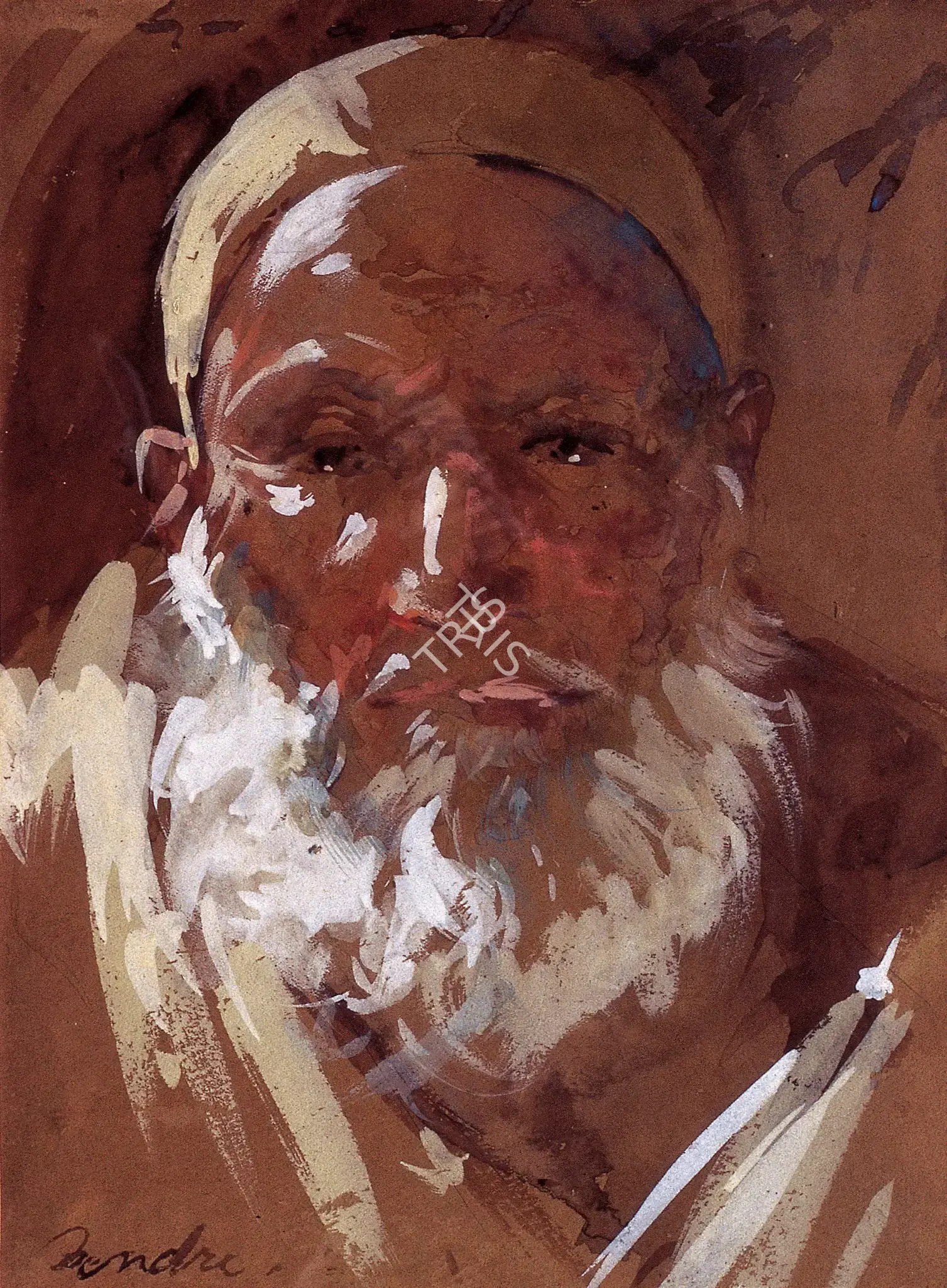 N.S. Bendre (Artist), Portrait, 1945, Painting