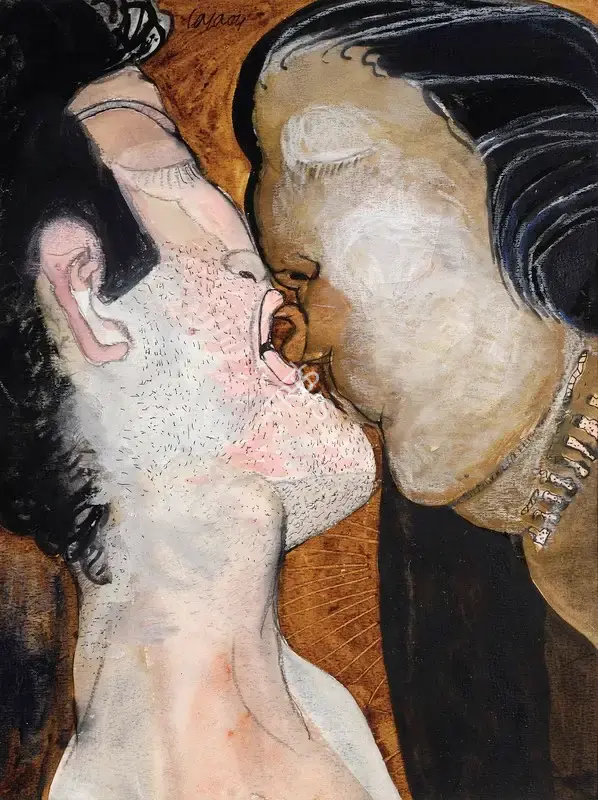 Jaya Ganguly (Artist), The Kiss, 2004, Painting