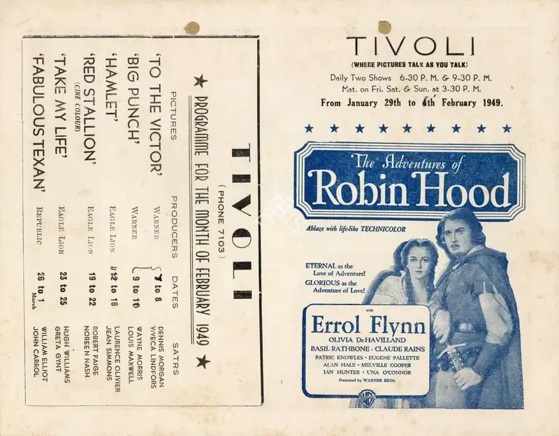 Michael Curtiz (Director), The Adventures of Robin Hood, 1938, Handbill