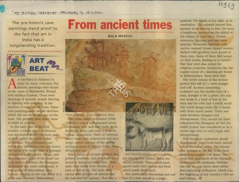 Mala Mahesh (Reporter), From Ancient Times, 2002, Newspaper Clipping