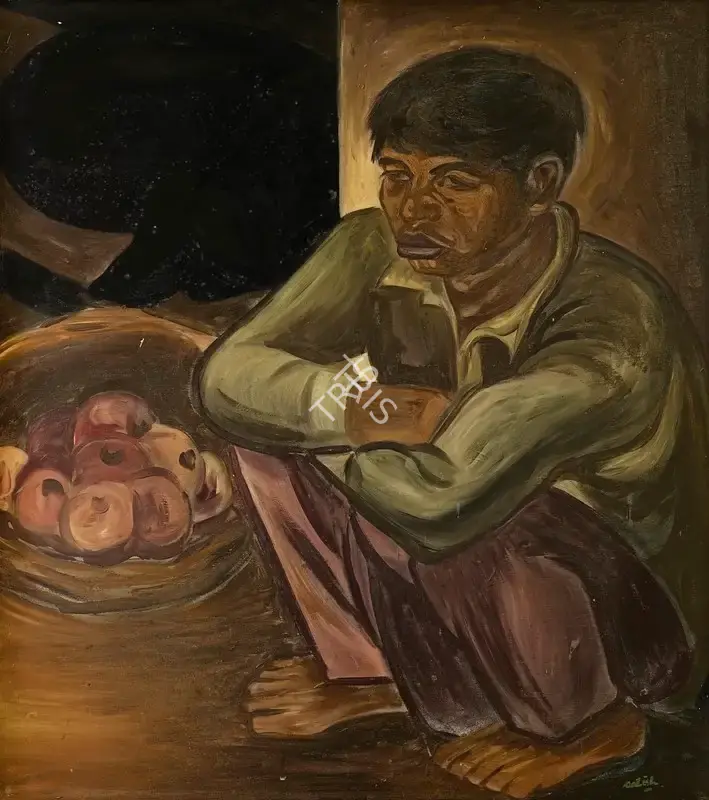 Satish Gujral (Artist), Untitled (Vendor Boy), 1955, Painting