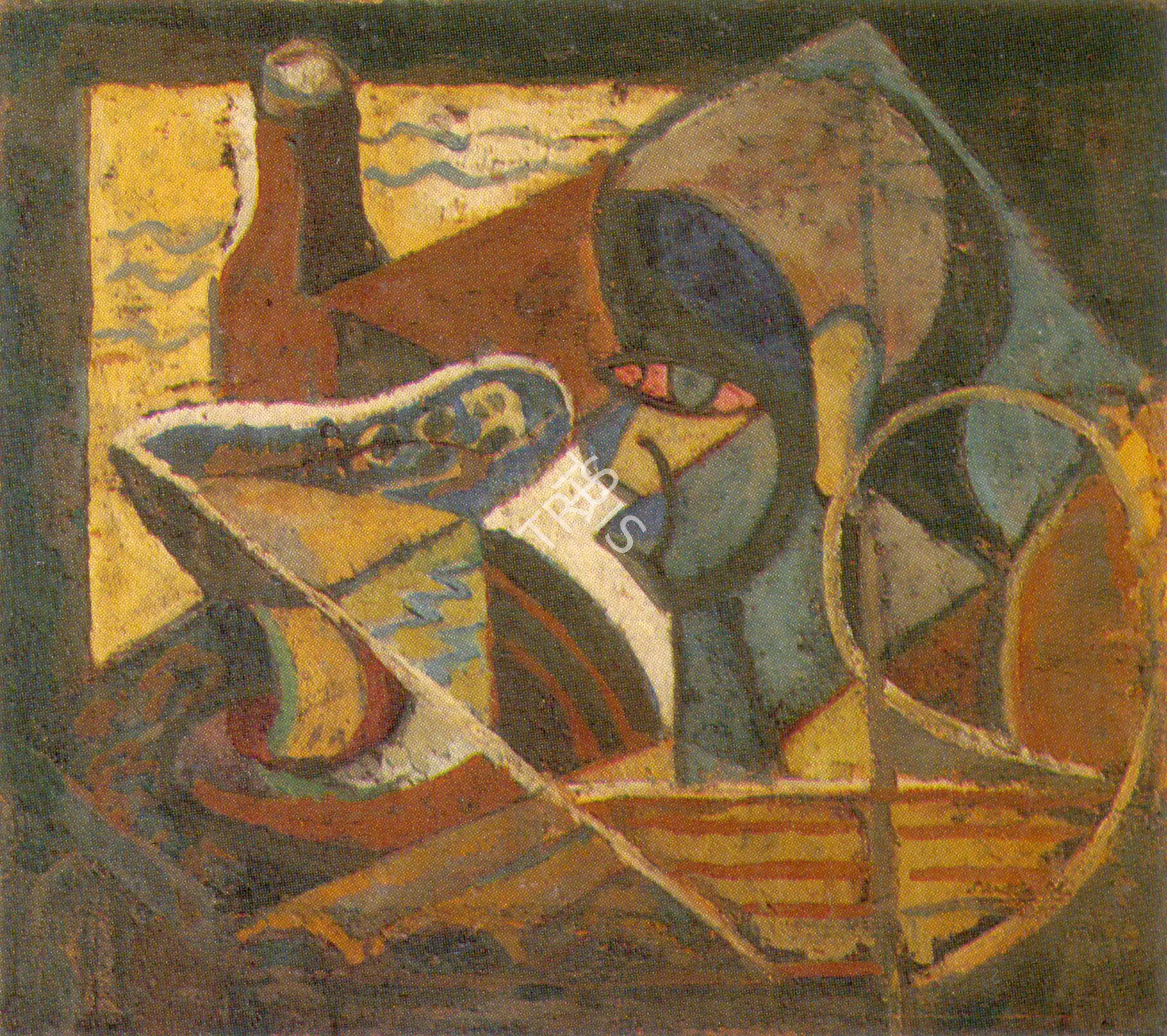 Shakir Ali (Artist), Still Life With Head, 1948, Painting