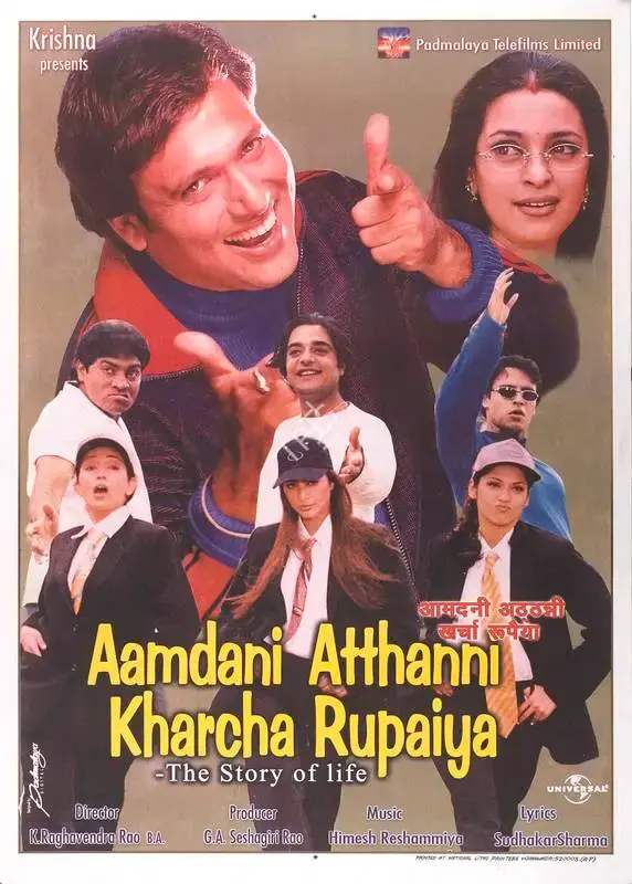 G. A. Seshagiri Rao (Producer), Aamdhani Athani Kharcha Rupaiya, 2001, Full Sheet Poster