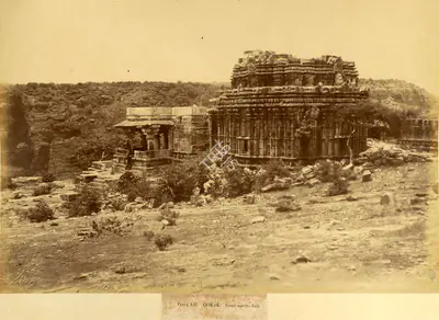 Colonel Thomas Biggs (Photographer), Gokak. Temple near the Falls, 1855, Antiquarian Photograph