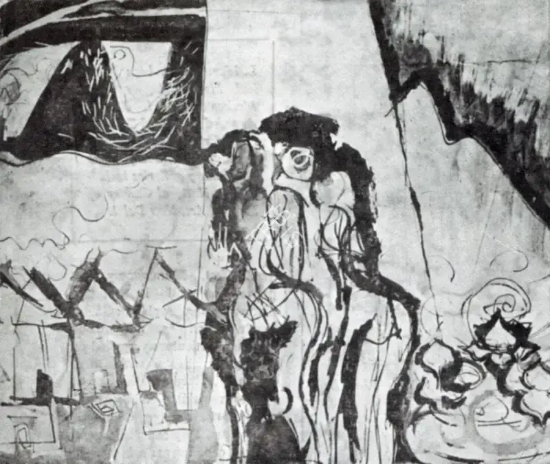 L. Munuswamy (Artist), Village, Painting