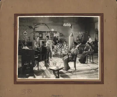 Nitin Bose (Cinematographer), Badi Bahen, 1937, Photographic Still Mounted on Lobby Card