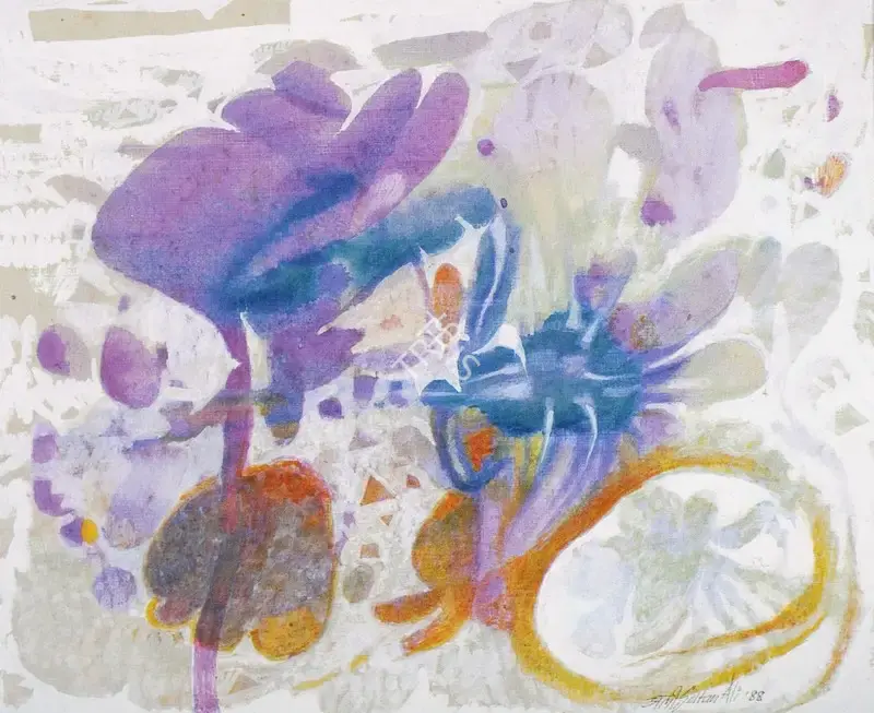 J. Sultan Ali (Artist), Raphsody 88 IVc, 1988, Painting