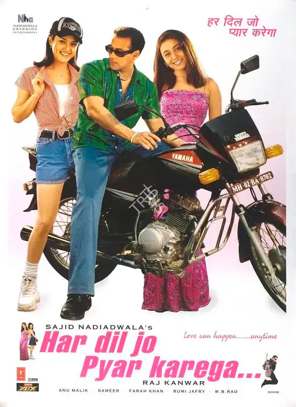 Sajid Nadiadwala (Producer), Har Dil Jo Pyar Karega, 2000, Full Sheet Poster