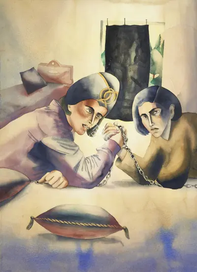 Anju Dodiya (Artist), Bond, 1998, Painting