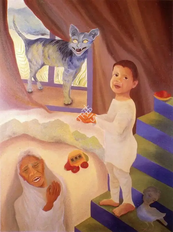 Lalitha Lajmi (Artist), Lalitha Lajmi, 1990, Painting