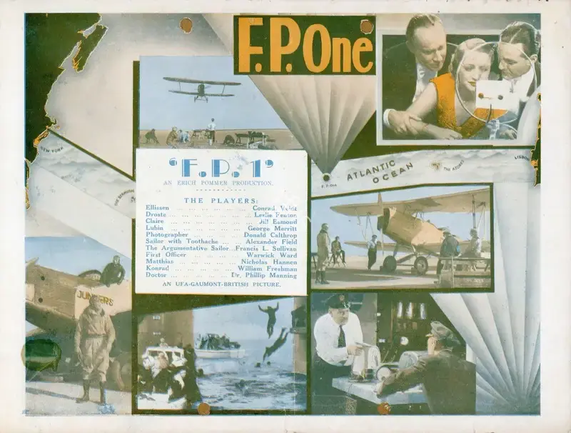 Karl Hartl (Director), F. P. One, 1932, Handbill