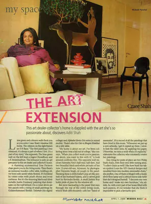Aditi Shah (Reporter), The Art Extension, 2006, Newspaper Clipping