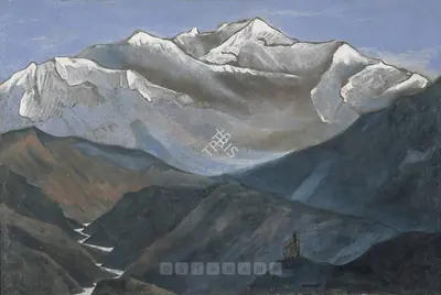 Nicholas Roerich (Artist), Sadhu Amid The Mountains, Painting