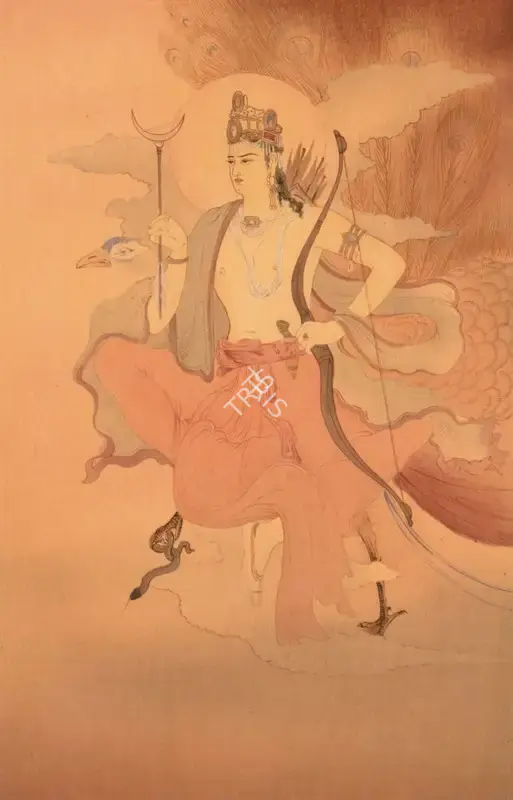 Surendranath Ganguly (Artist), Kartikey, 1905, Painting