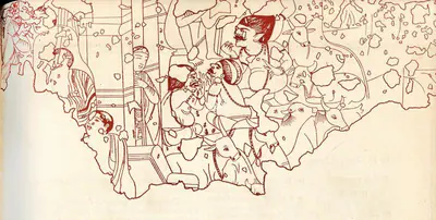 Unknown (Artist), Demons Besieging the Door of a Vihara, 0410, Sketch
