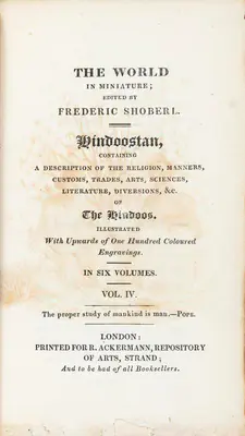 Frederic Shoberl (Editor), Hindoostan, 1822, Edited Antiquarian Book