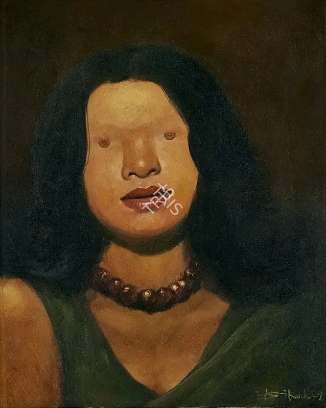 Bikash Bhattacharjee (Artist), Miss J, 1979, Painting
