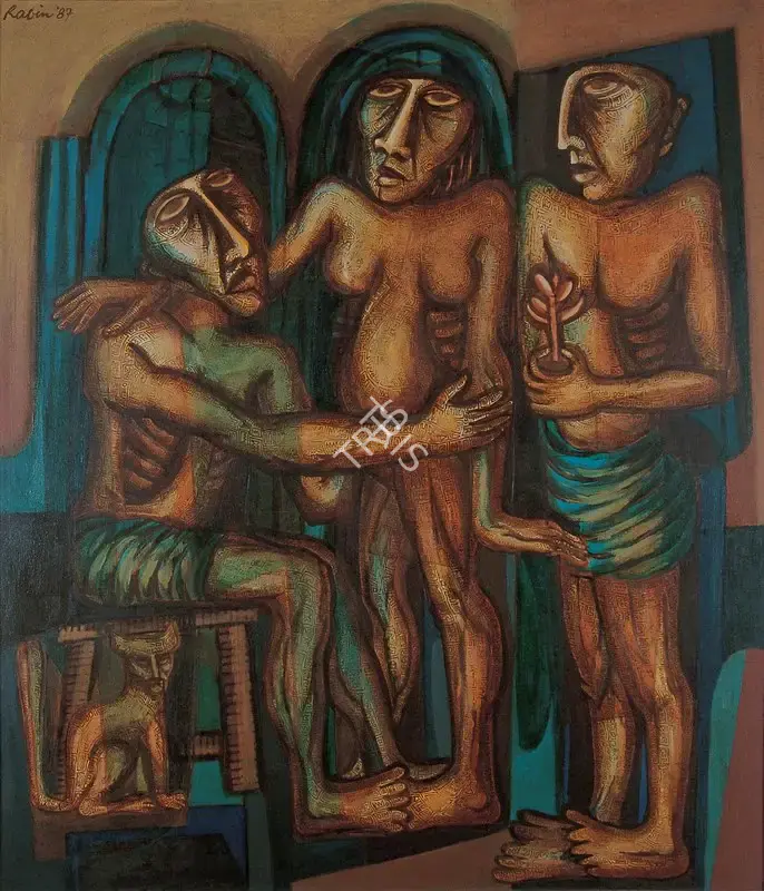 Rabin Mondal (Artist), Relation II, 1987, Painting