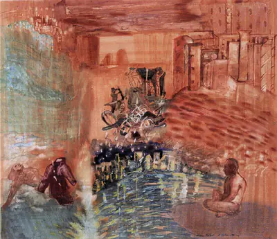 Nalini Malani (Artist), Schisms Ruptures, 1989, Painting