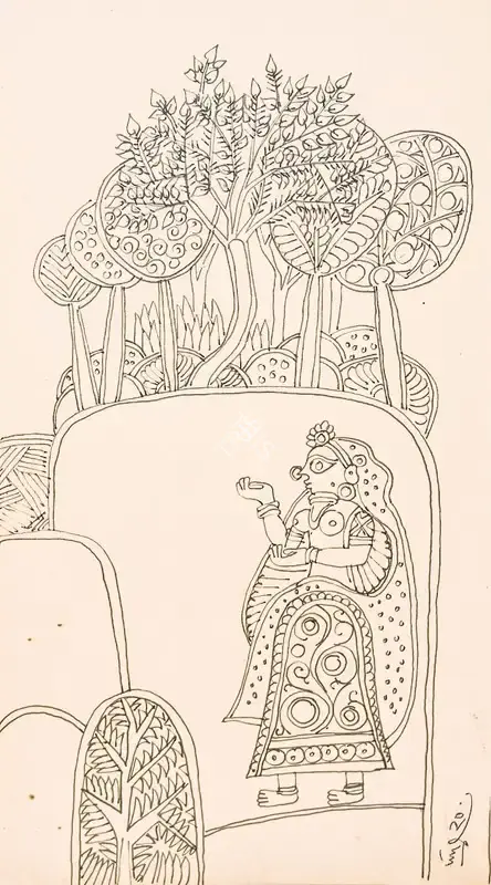 K. Laxma Goud (Artist), Untitled, 1970, Painting
