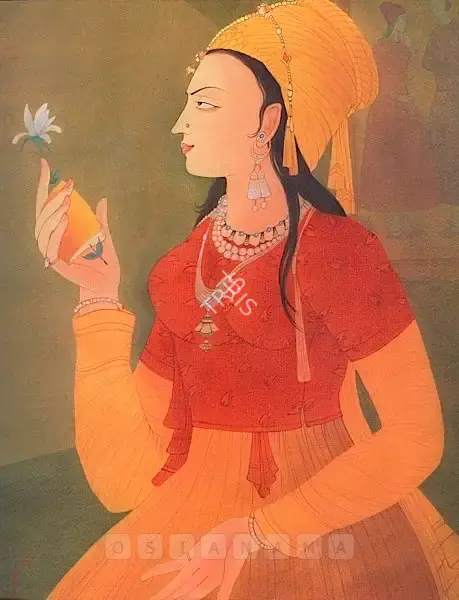 Chughtai, M.A.R. (Artist). The Mughal Princess, n.d. | Painting, Bon.Lon/03.06.09, 2009 · Bonhams