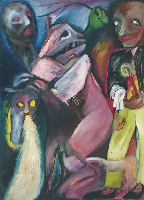 Rekha Rodwittiya (Artist), The Night Watch, 1985, Painting