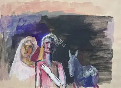 Arup Das (Artist), Untitled (Couple), Painting