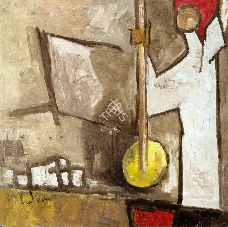 K.S.&nbsp;Kulkarni (Artist), Untitled (Baul Singer), 1951, Painting