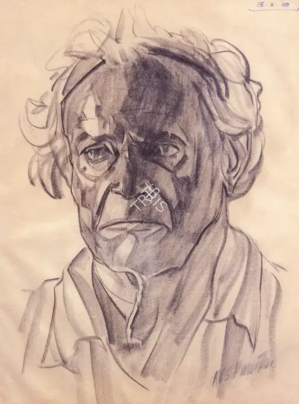 K.C.S. Paniker (Artist), Untitled, 1958, Drawing