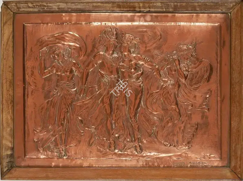 Bose, Nandalal (Artist). Radha Series- Dancing figures, n.d. | Painting, 2021 · Pundole