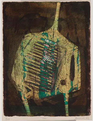 Zarina Hashmi (Artist), Man, 1966, Graphic Art