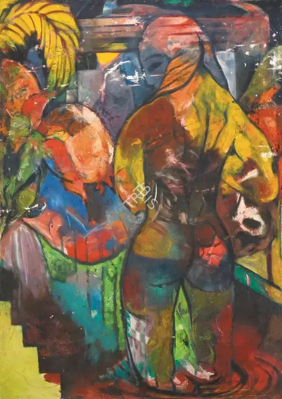 Thozhur, Vasudha (Artist). Signs In The Sky, 1991 | Painting, Os.Del/18.03.08, 2008 · Osian's