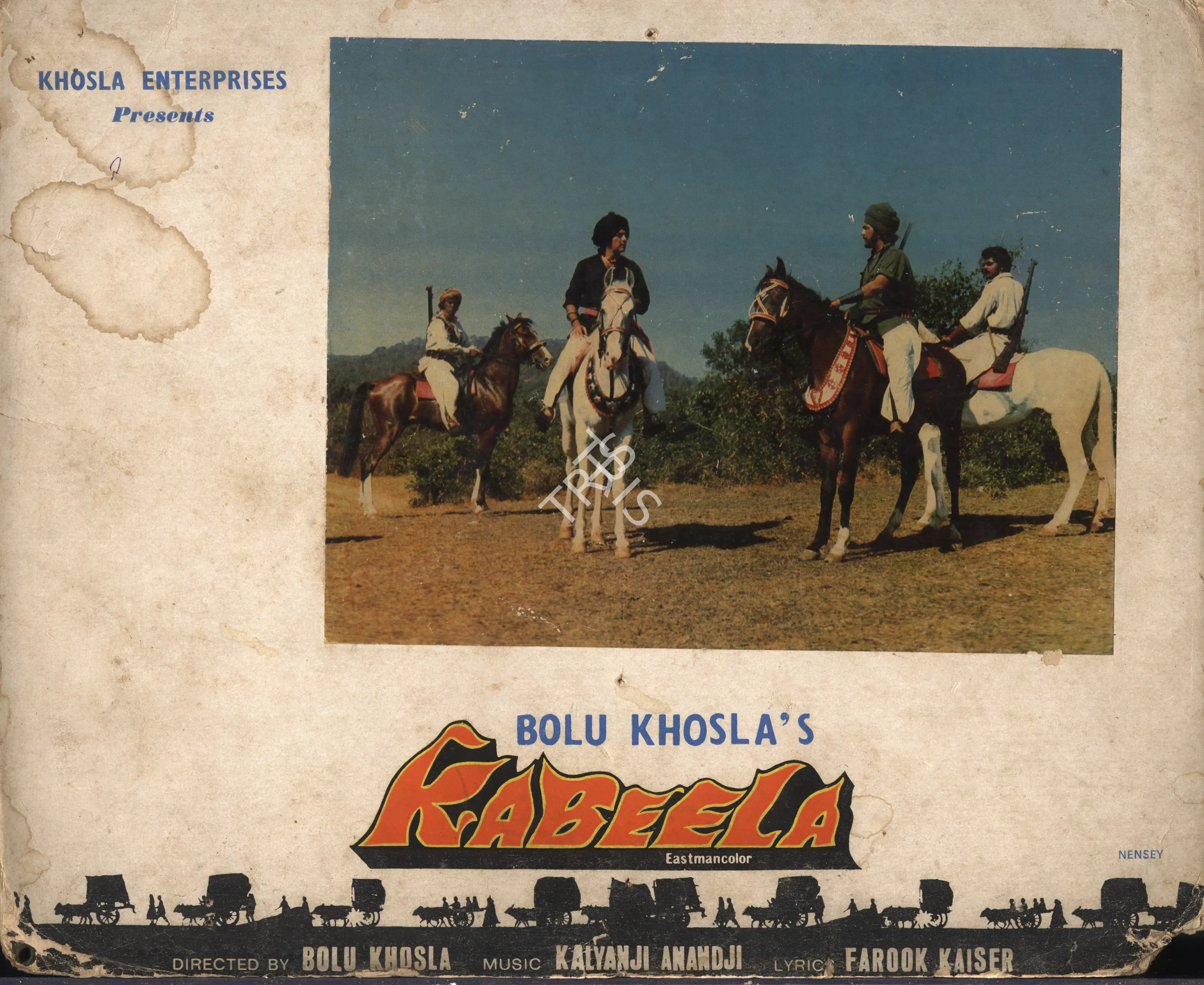 Bolu Khosla (Producer), Kabeela, 1976, Photographic Still Mounted on Lobby Card