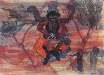 Nalini Malani (Artist), Egotist & Self Righteous - A Moral Tale, 1989, Painting