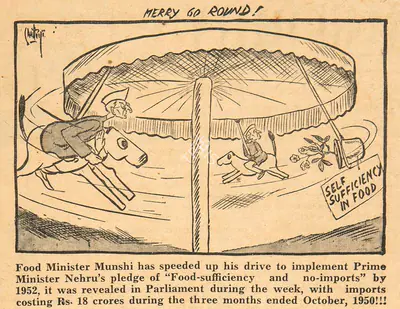 Basu Chatterjee (Cartoonist), Merry Go Round !, 1950, Cartoons