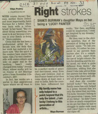 Vidya Prabhu (Reporter), Right Strokes, 2006, Newspaper Clipping