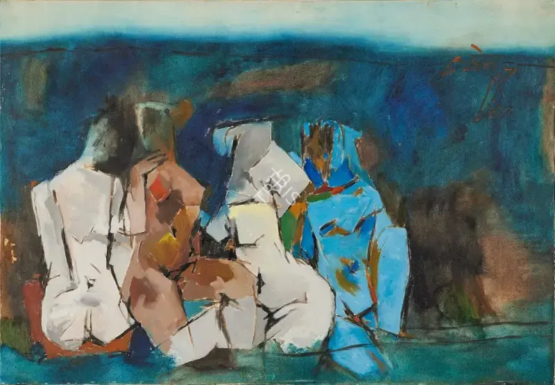 Husain, M.F. (Artist). Untitled (Figures), 1967 | Painting, So.NeY/26.03.26, 2026 · Sotheby's