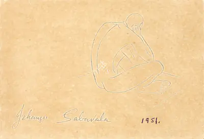 Jehangir Sabavala (Artist), Jehangir Sabavala, 1951, Solo Exhibition Invitation