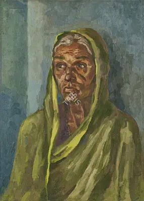 Sudhir Patwardhan (Artist), Sakhubai, 1972, Painting