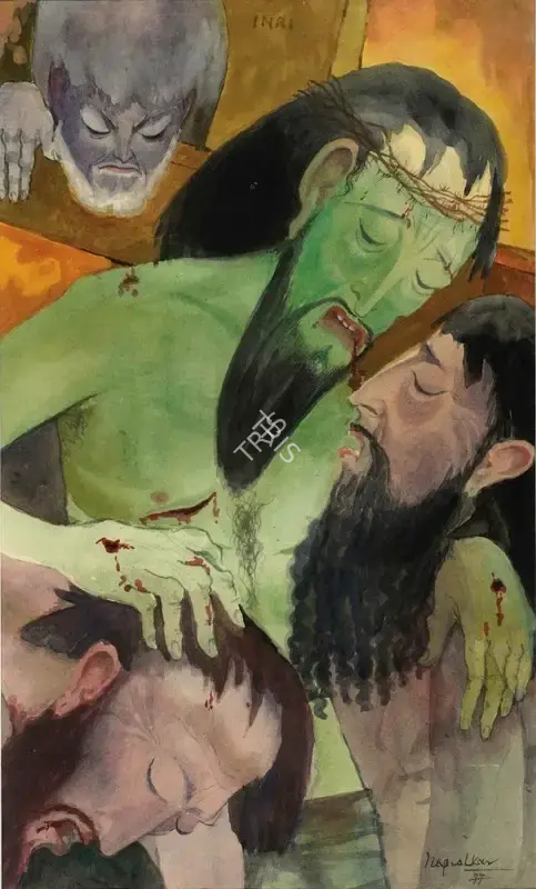 Vishwanath Nageshkar (Artist), Christ Series, 1977, Painting