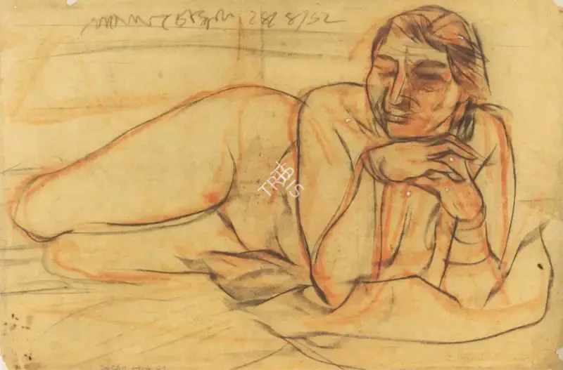 Jogen Chowdhury (Artist), Untitled, 1962, Drawing