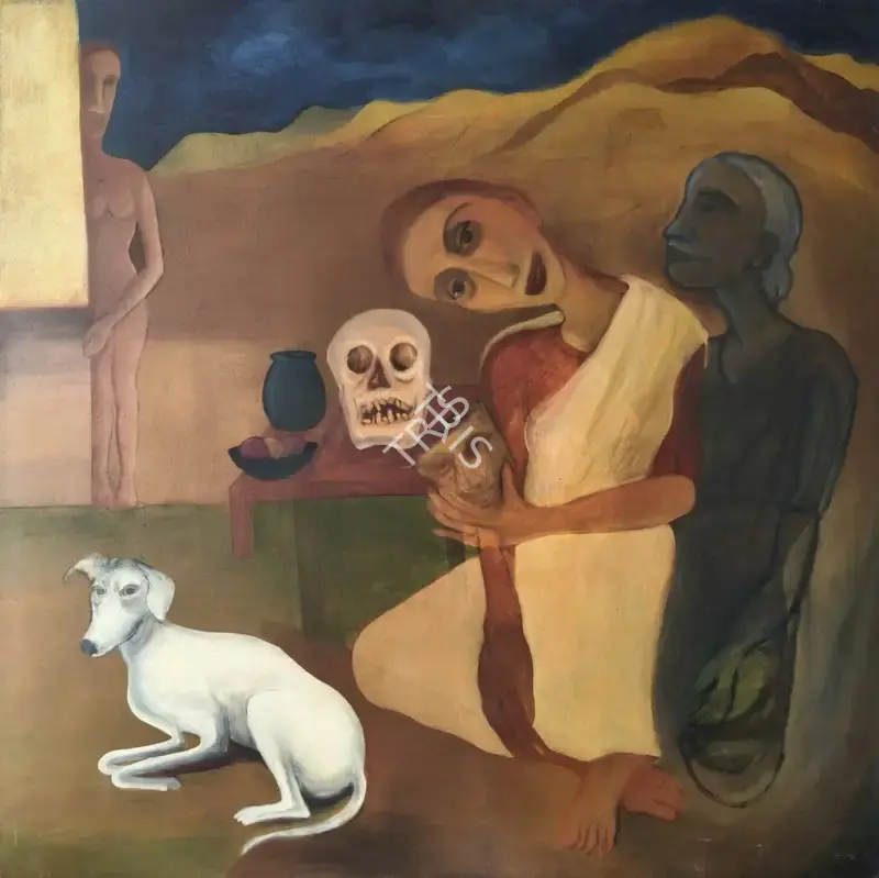 Lalitha Lajmi (Artist), Death also has a Mask, 1999, Painting