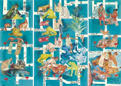 Nalini Malani (Artist), Ecstasy Of Radha 2, 2004, Painting