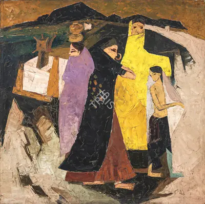 Bendre, N.S. (Artist). Untitled, circa 1961-62 | Painting, De.Onl/12.09.25, 2025 · deRivaz & Ives