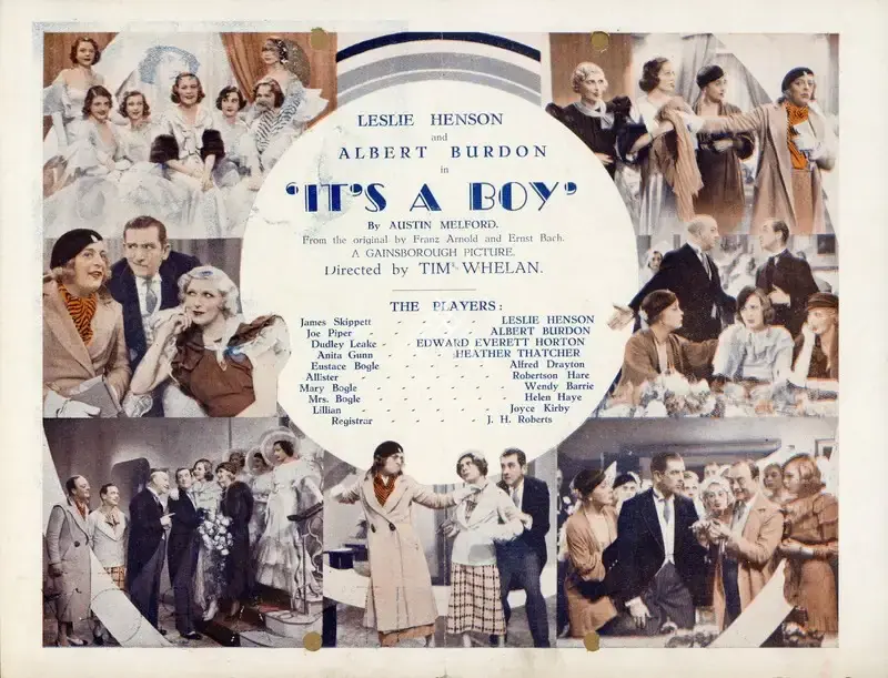 Tim Whelan (Director), It's a Boy, 1933, Handbill