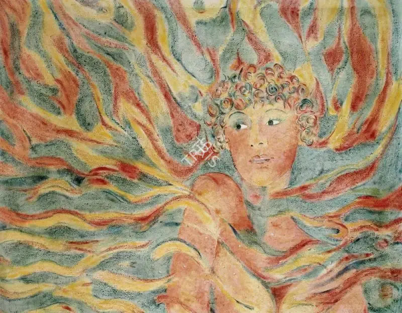 Balraj Khanna (Artist), Aflame Irina, Painting